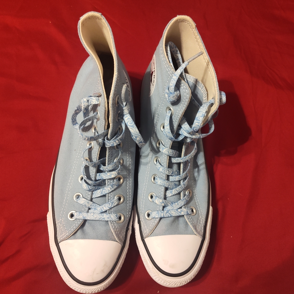 Blue High-Top Sneakers